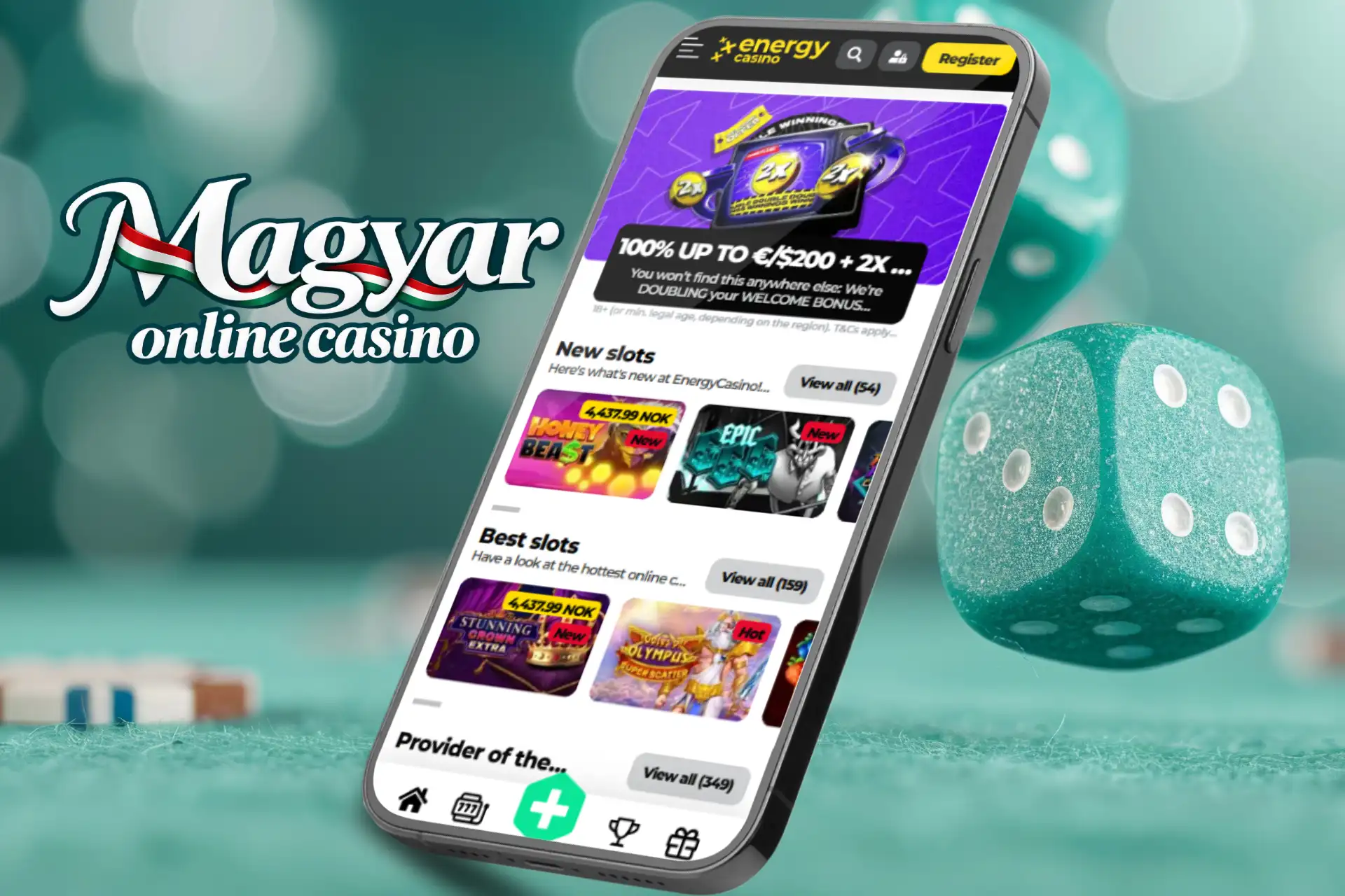 Energy Casino hivatalos mobil weboldal