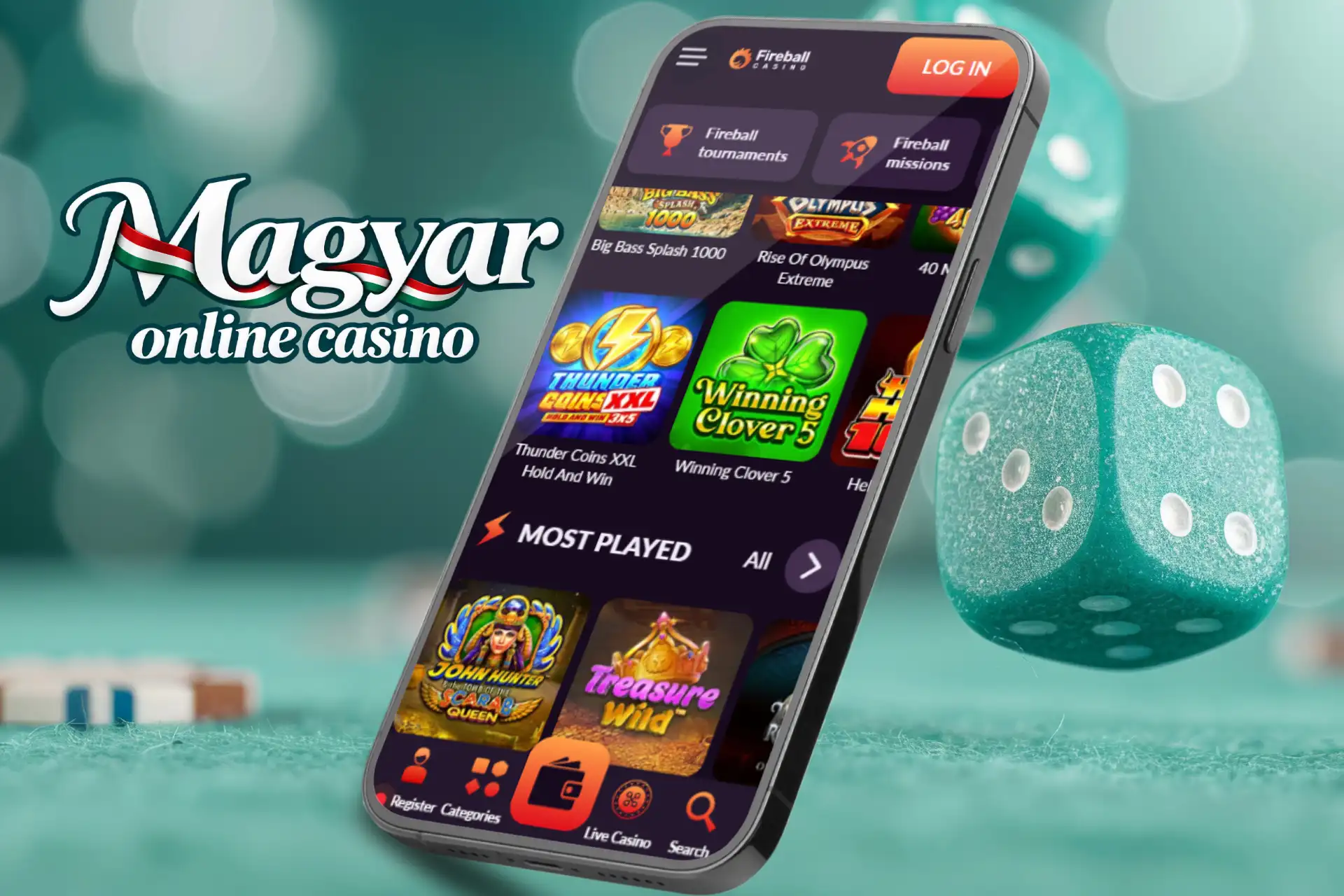 Fireball Casino hivatalos mobil weboldal
