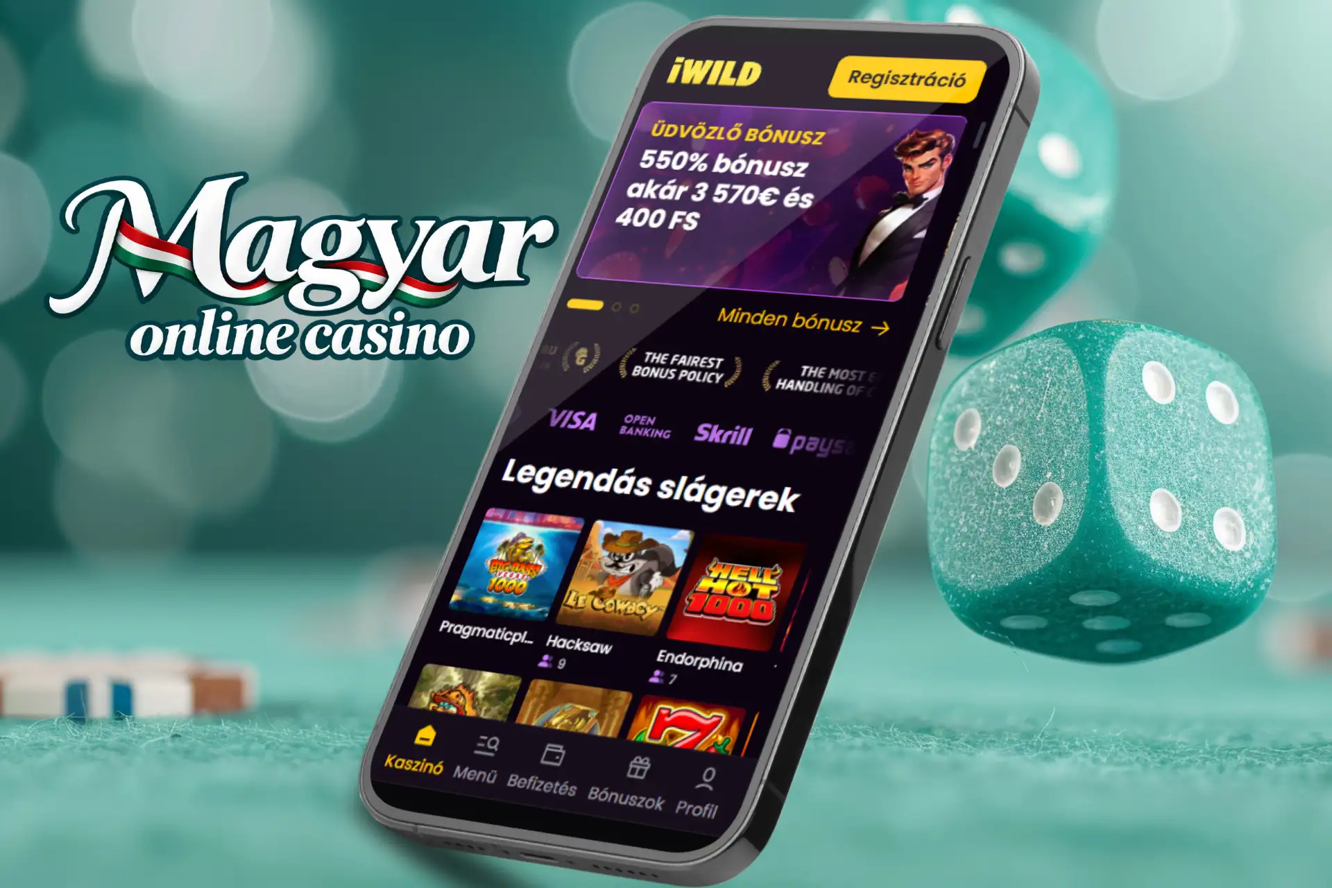 Hivatalos iWild Casino mobil weboldal