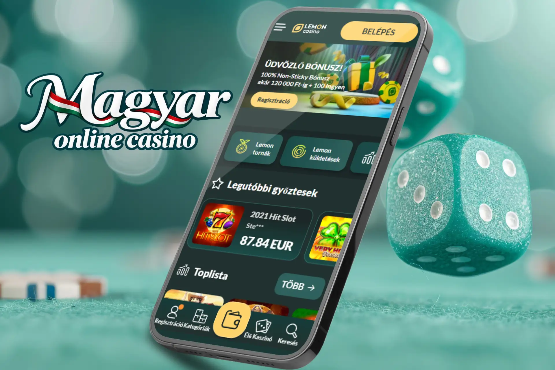 Lemon Casino hivatalos mobil weboldal