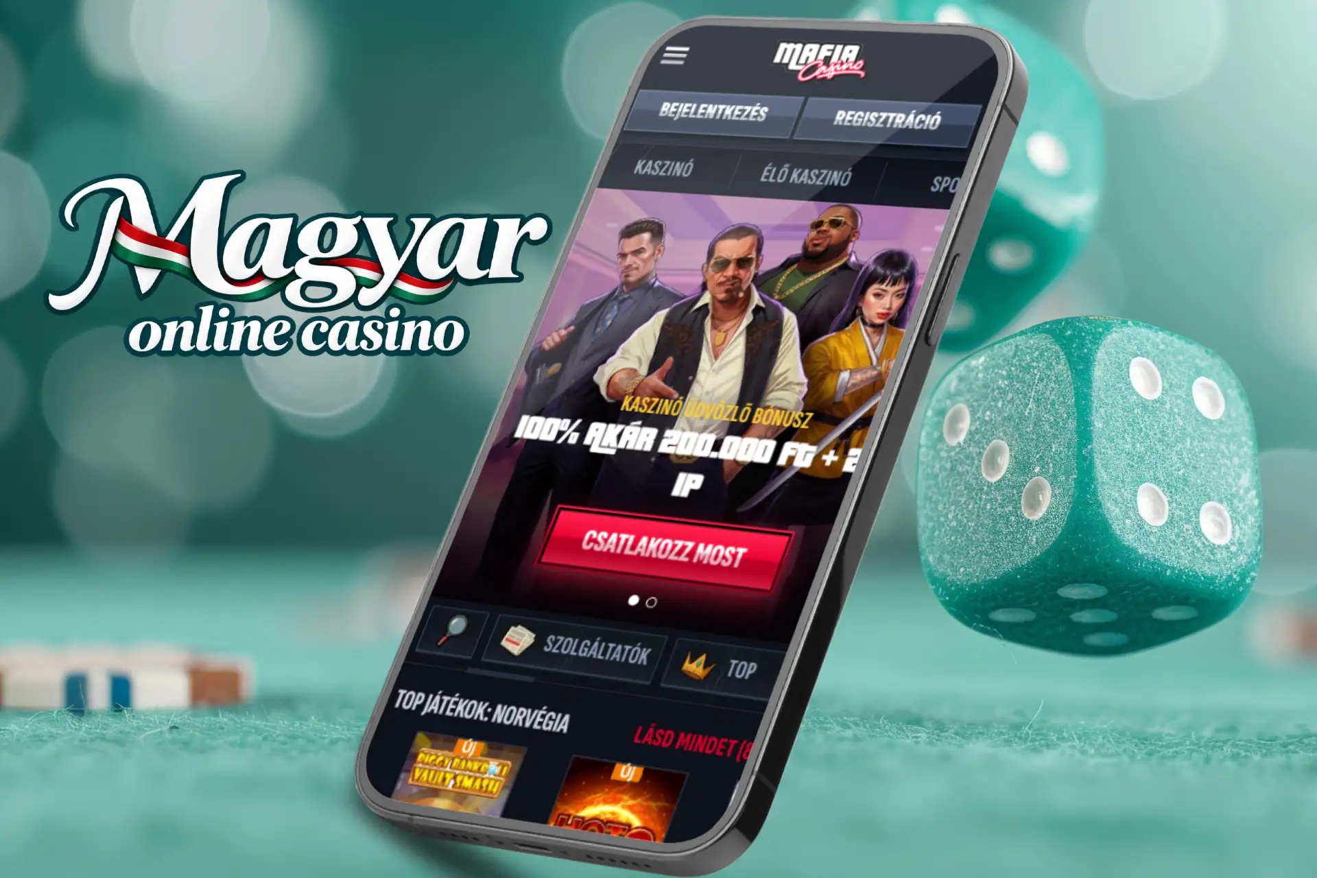 A Mafia Casino hivatalos mobil weboldala