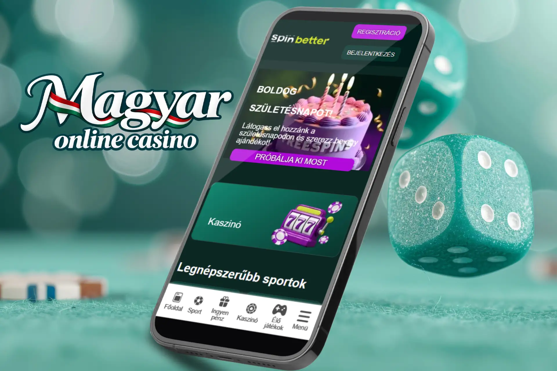 A SpinBetter hivatalos mobil weboldala