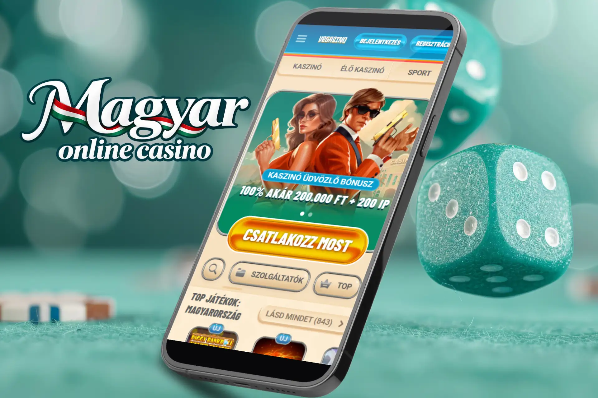 Vegasino hivatalos mobil weboldala