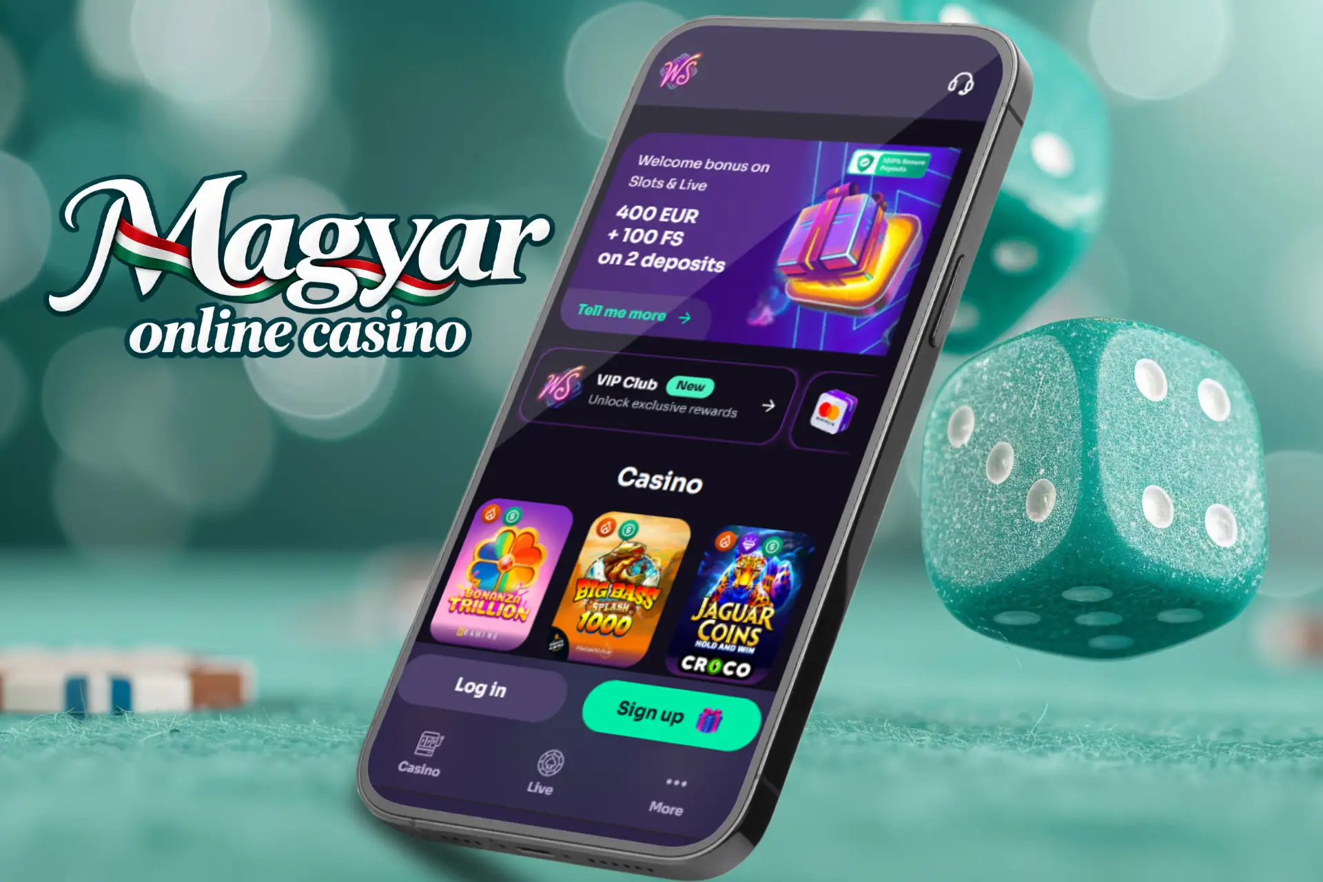 A WinSpirit hivatalos mobiltelefon-weboldala